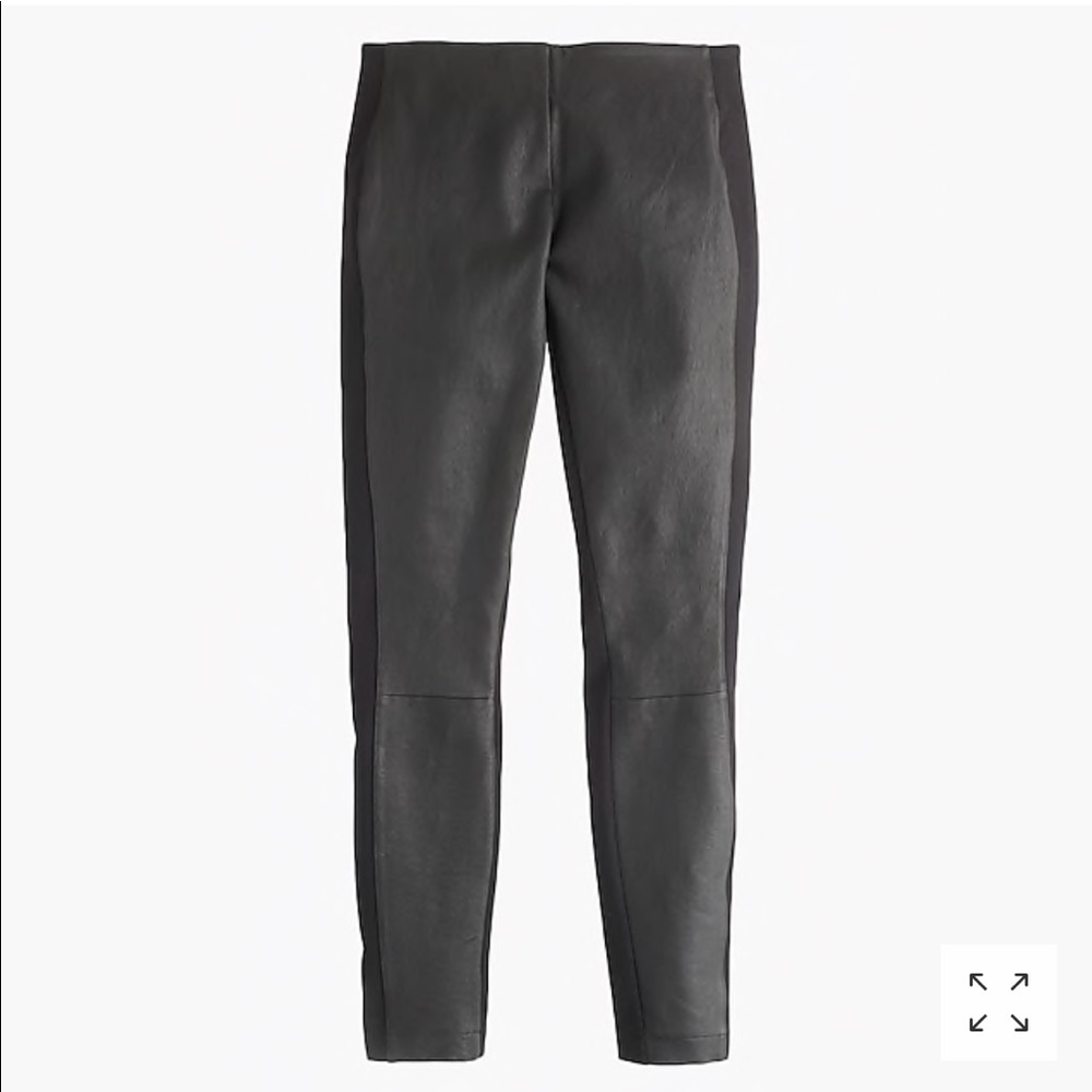 Jcrew Collection Leather Front Pixie Pants - image 2
